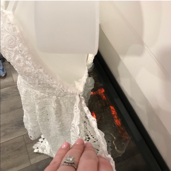 BOHO Hi-Low White Lace Dress - Picture 4 of 4